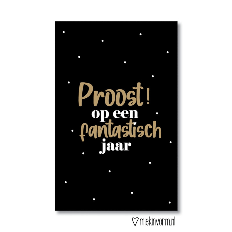 kadolabel proost op een fantastisch jaar