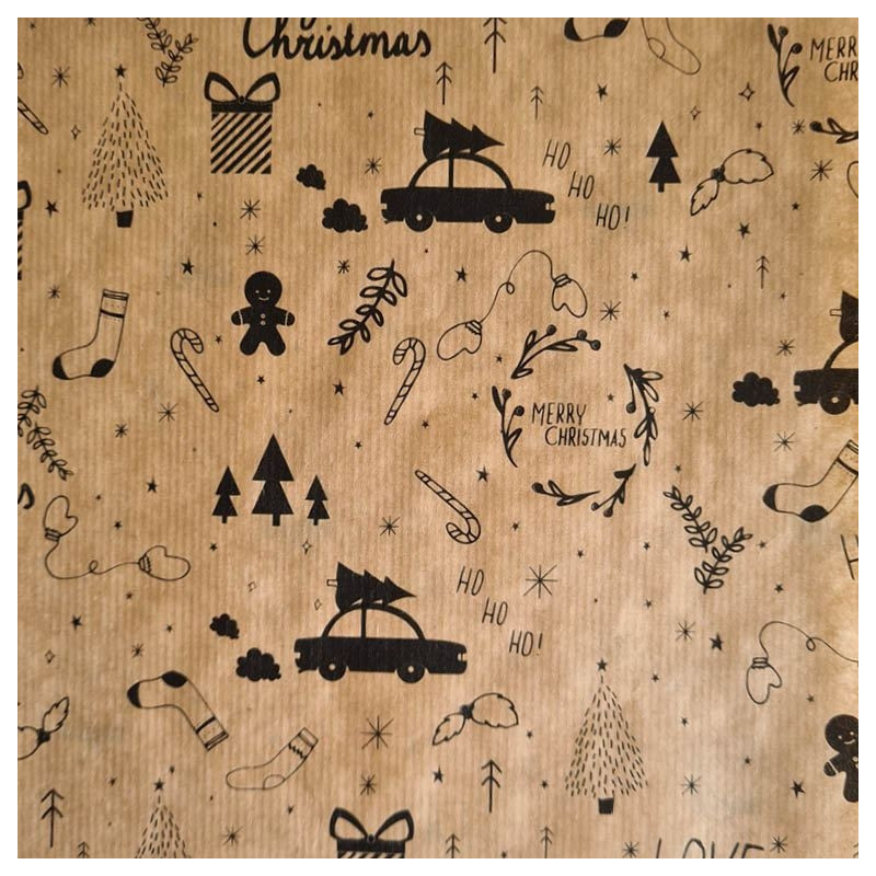 kadopapier holly jolly kraft