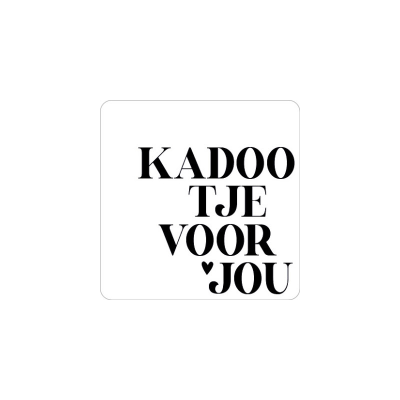 sticker kadootje voor jou