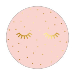 sticker lashes gold pink