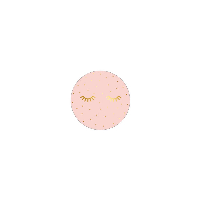 sticker lashes gold pink