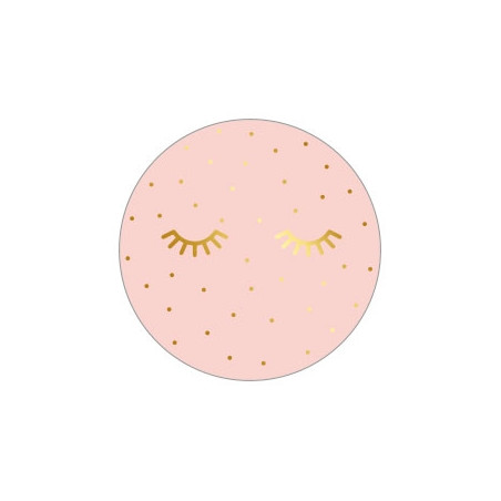 sticker lashes gold pink