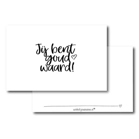 kadolabel goud waard