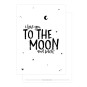 kaart love moon wit
