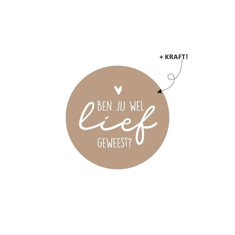 Sint sticker kraft lief geweest