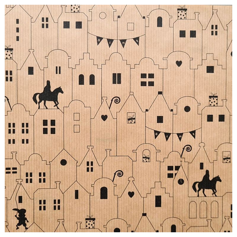 kadopapier paardenvoetjes kraft