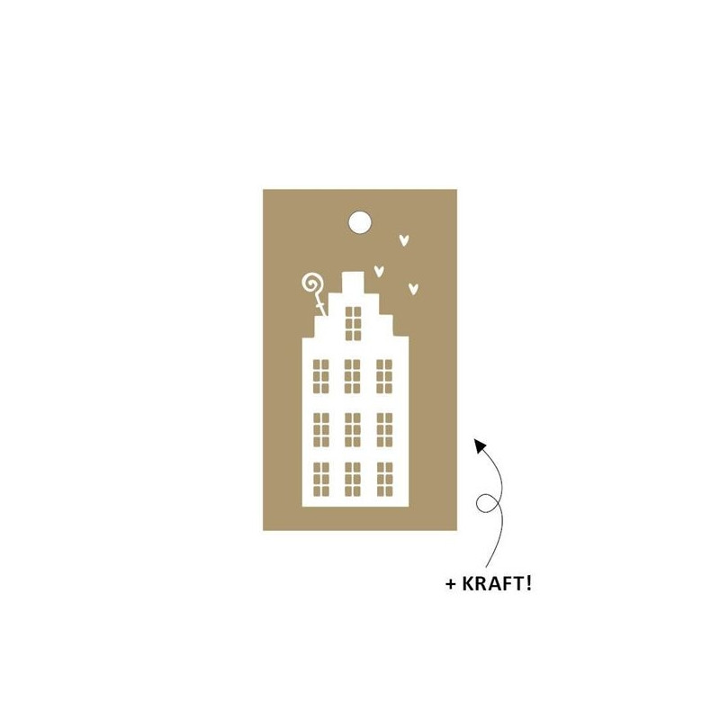 Kadolabel over de daken