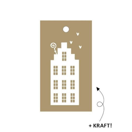 Kadolabel over de daken