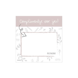 complimentenblokje roze