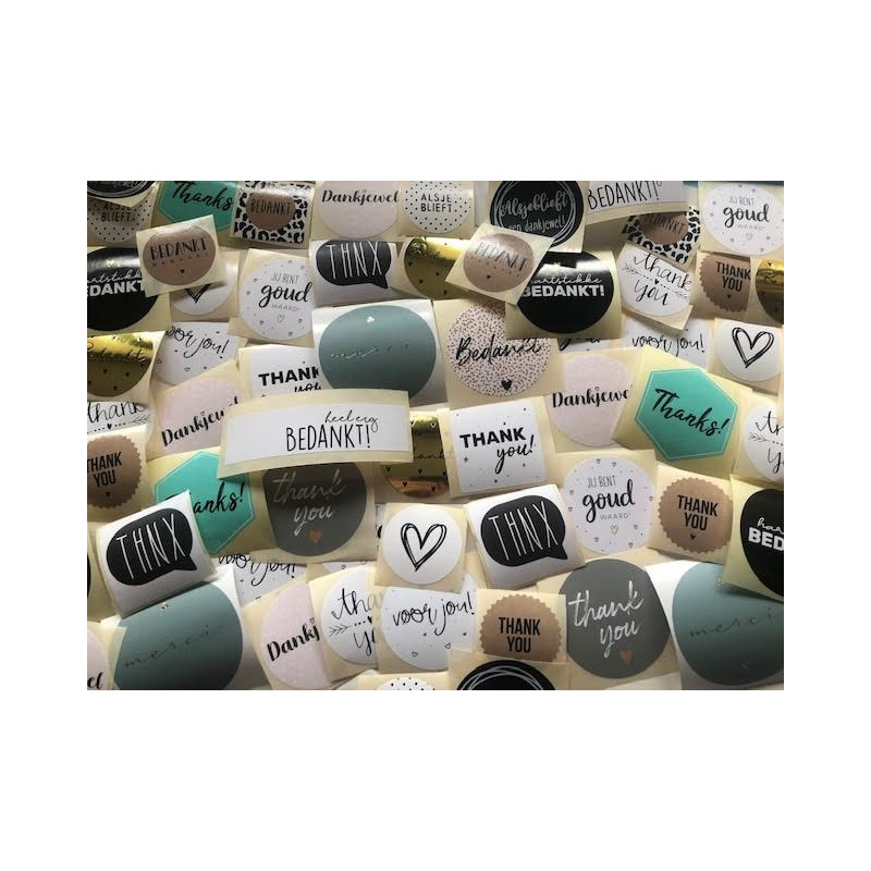stickerpakket bedankt