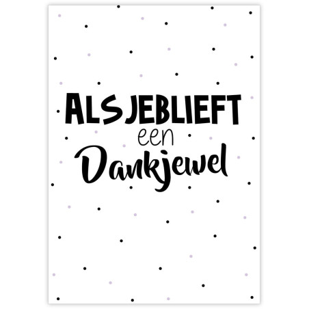 kaart alsjeblieft dankjewel