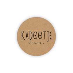 kraft sticker kadootje