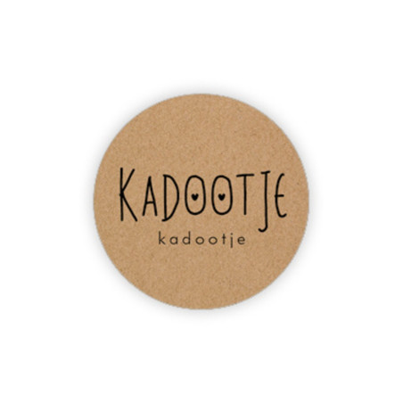 kraft sticker kadootje