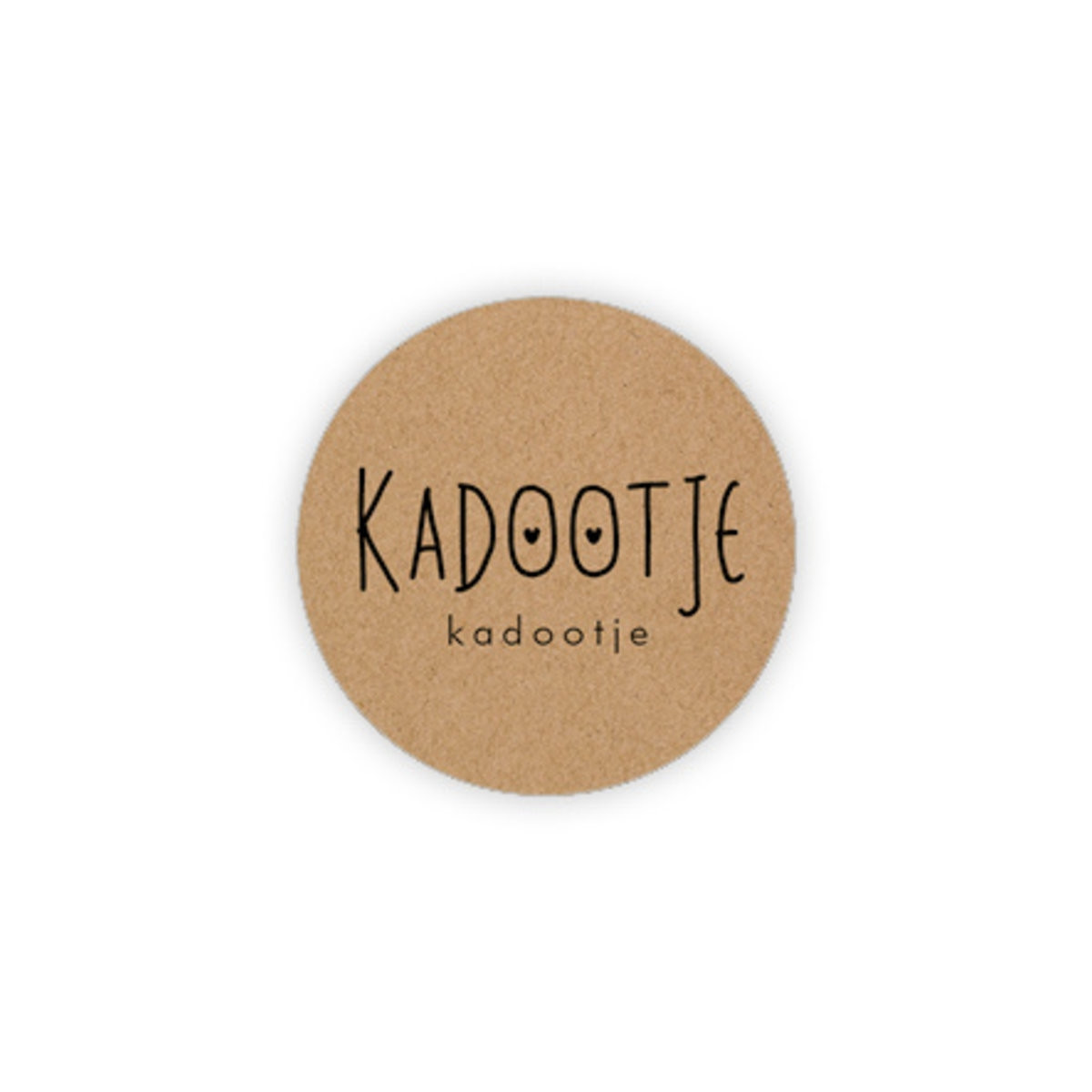 kraft sticker kadootje