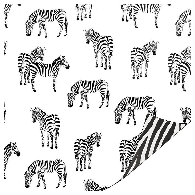 kadopapier zebra zwart wit