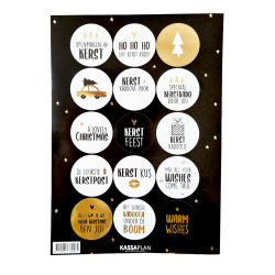 stickervel kerst warm wishes