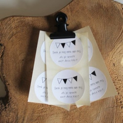 traktatie sticker klei