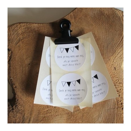 traktatie sticker klei