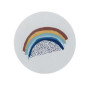 sticker regenboog stipjes
