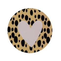 sticker okergeel hart