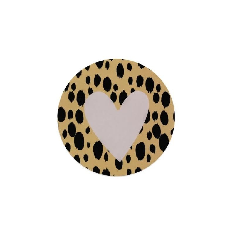 sticker okergeel hart