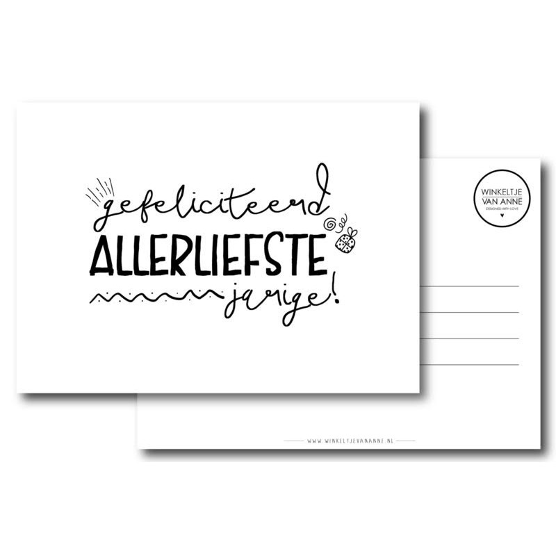 kaart allerliefste jarige