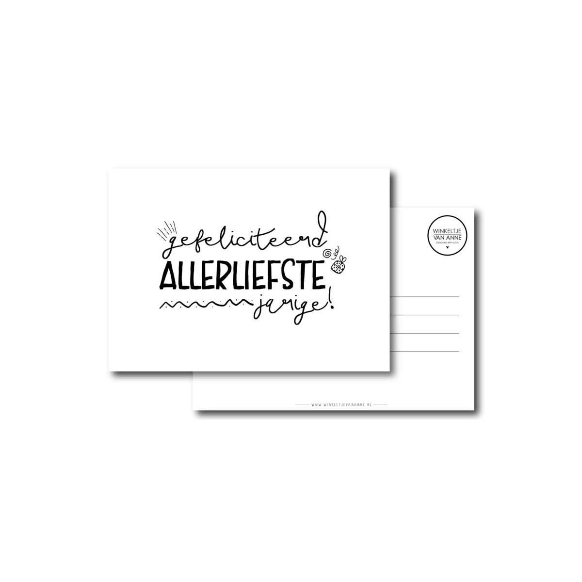 kaart allerliefste jarige