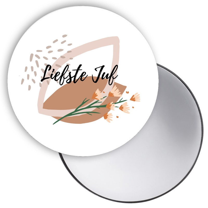 spiegeltje juf bloemen roze