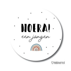 sticker regenboog jongen