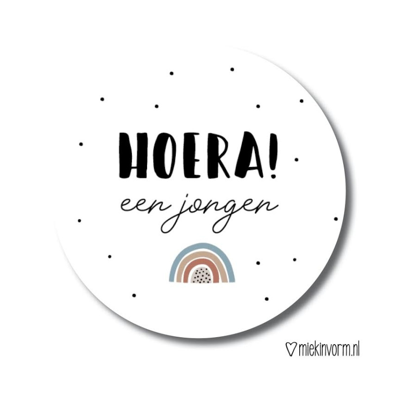 sticker regenboog jongen