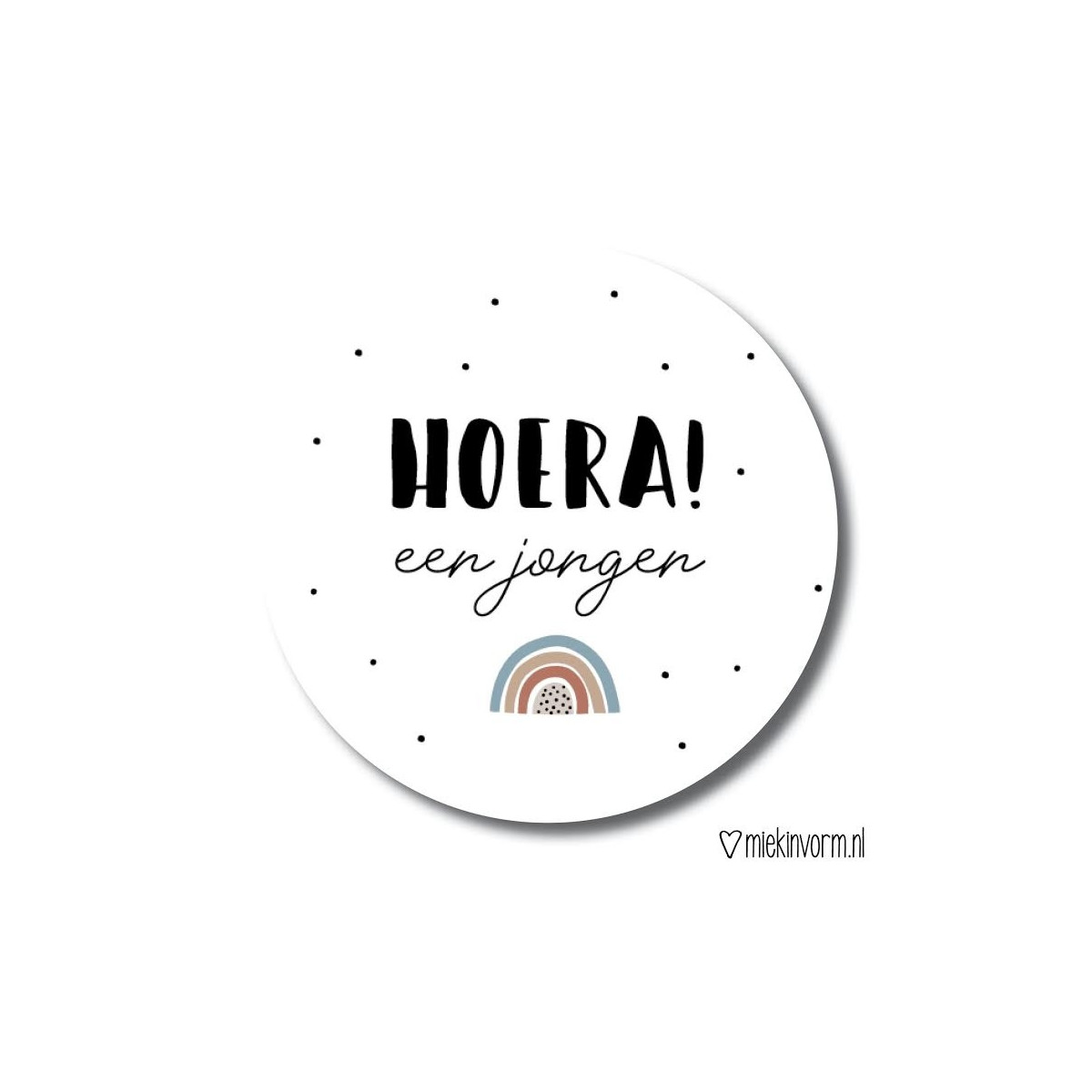 sticker regenboog jongen