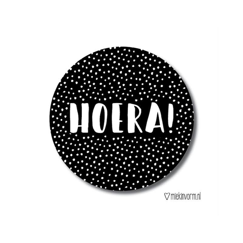 sticker hoera stipjes