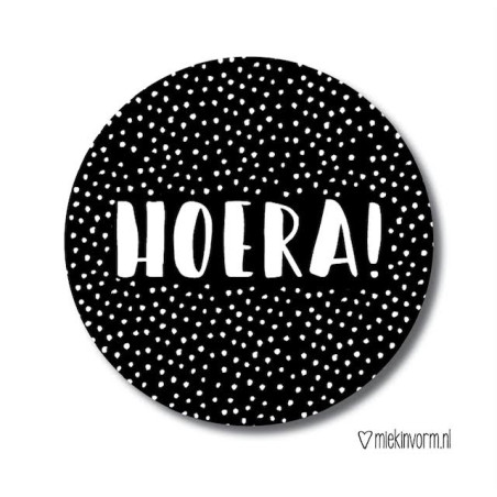 sticker hoera stipjes