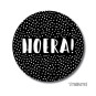 sticker hoera stipjes