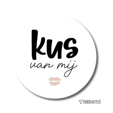sticker kus van mij
