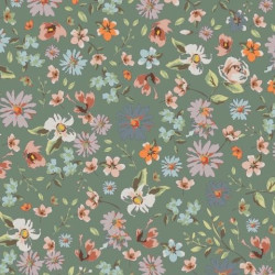 kadopapier bloemen groen