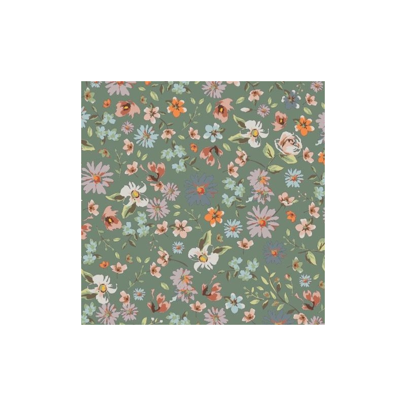 kadopapier bloemen groen