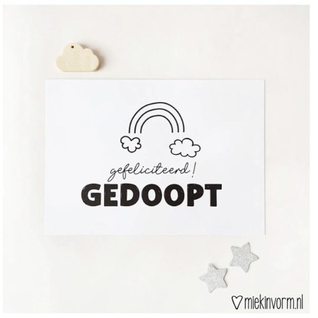 kaart gedoopt gefeliciteerd