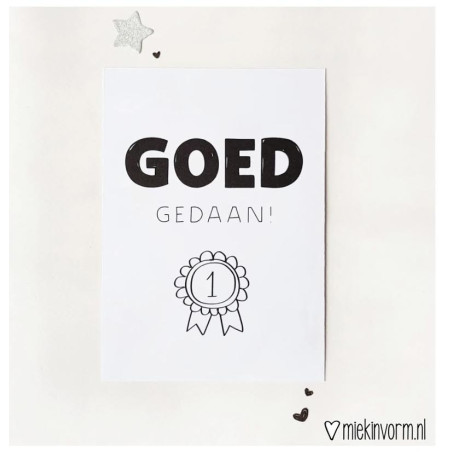 kaart goed gedaan