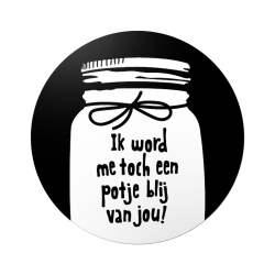 sticker potje blij