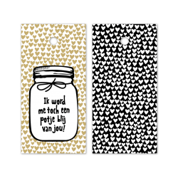 kadolabel potje blij