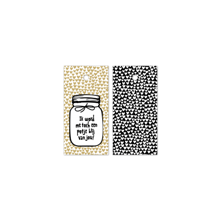 kadolabel potje blij