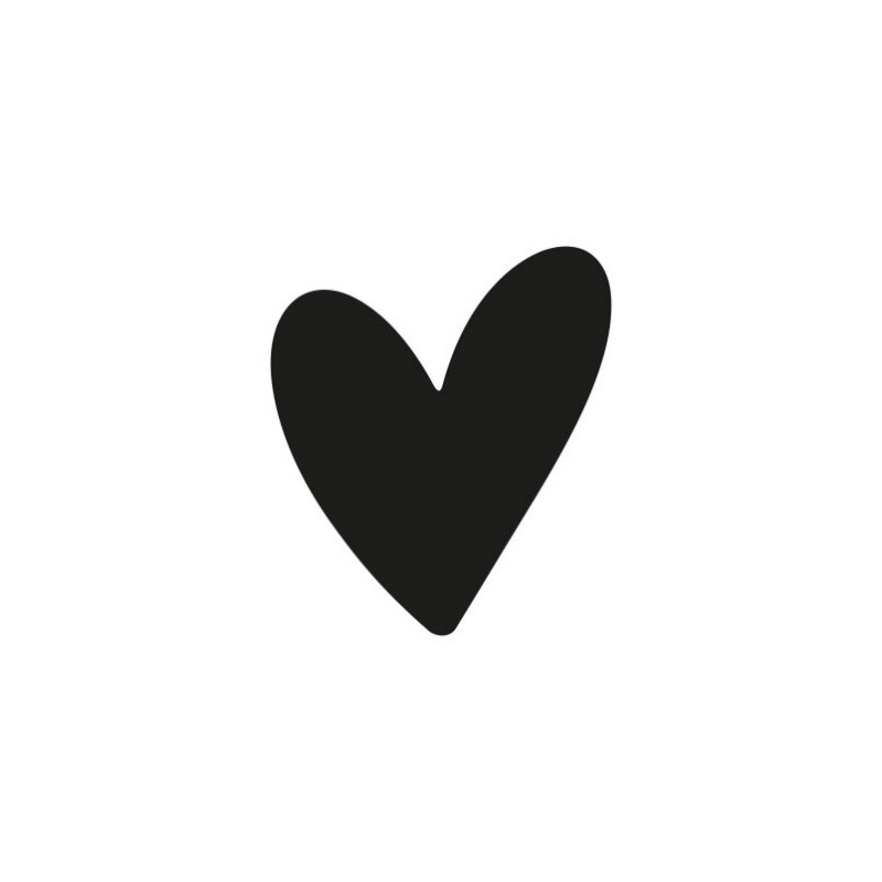 sticker hart zwart