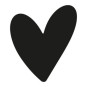 sticker hart zwart