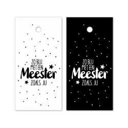 kadolabel blij meester