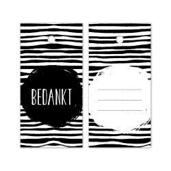 kadolabel bedankt zebra