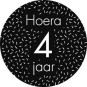sticker 4 jaar zwart