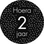 sticker 2 jaar zwart