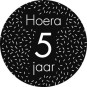 sticker 5 jaar zwart