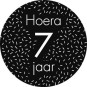 sticker 7 jaar zwart